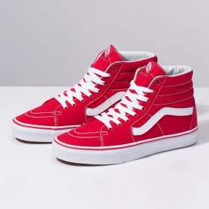 Vans Erkek Spor Ayakkabı Canvas Sk8-Hi Kırmızı | 94323-790